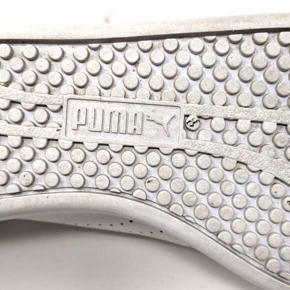 Puma Womens White Smash Sneakers Perforated 8.5 in box - Picture 9 of 16